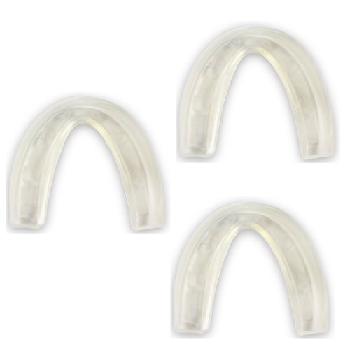 3 Pack! SafeTGard Adult Form Fit Super Mouthguard Without Strap (Clear)