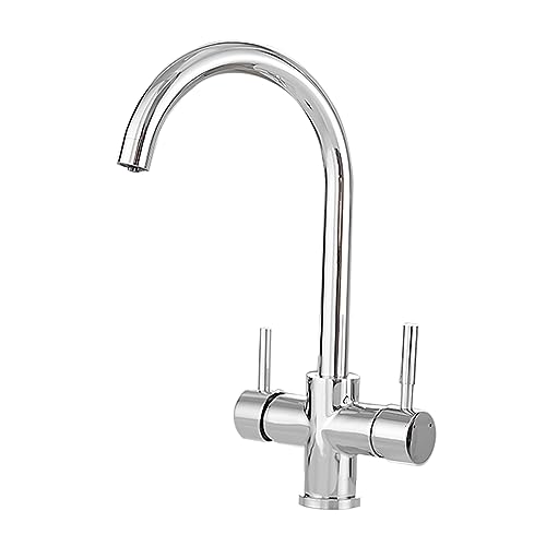 Robinet de cuisine 3 voies chrome en laiton durable