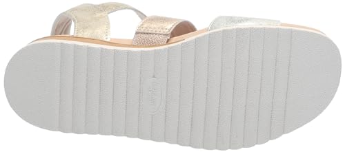 Dr. Scholl's Shoes Island Glow Kids Flat Sandal Light Gold Smooth 2 M4