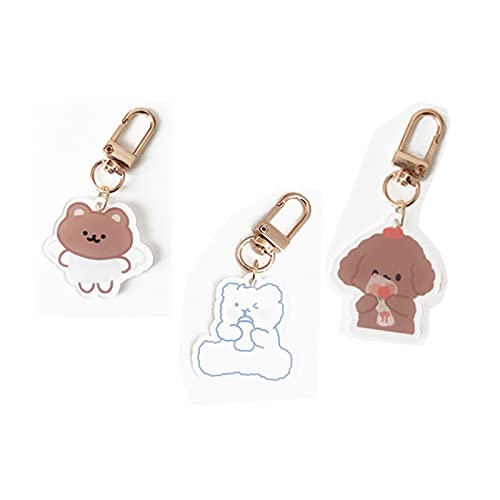 ZHSH Colgante de Decoración de Mochila con Oso Kawaii para Niñas, Lindo Llavero de Dibujos...