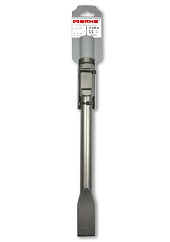 WERHE Professional SDS Hex Flat Chisel 35 x 410 mm Hex Socket 30 mm for Demolition Hammer Wide