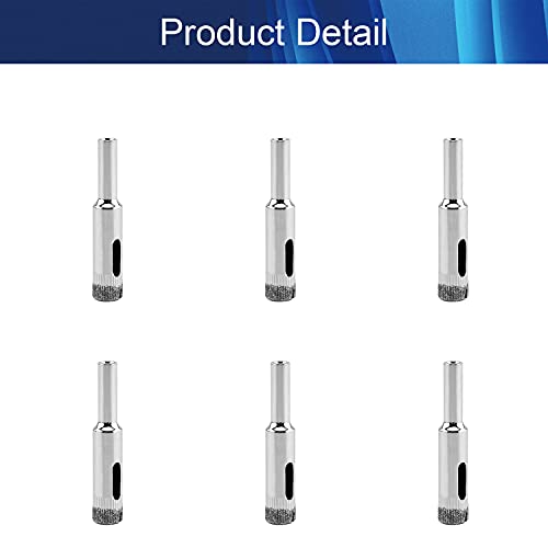 Broca diamantada 10 mm para vidrio y mármol 6 pcs miniatura 4
