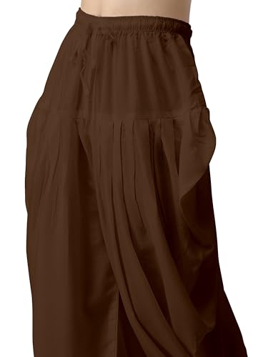 Image of Mehrang Loose Fit Rayon Dhoti Pant for Women Patiala Slawar Bottom Wear Harem Pants, Waist Free Size (26 Inch to 38 Inch)