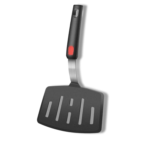 Contiup Spatule à poisson en silicone, spatule de cuisine flexible, large fendue pour crêpes, poissons, antiadhésive, omelettes, œufs, résistante à la...