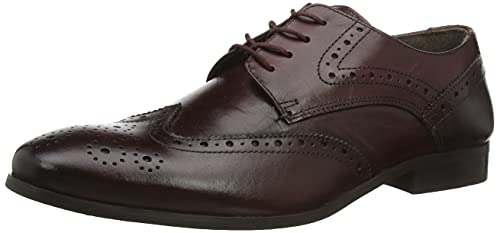 SILVER STREET LONDON Herren Wilson Brogue-Schuhe, burgunderfarben, 43 EU Cover