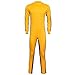 COSFLY Men's Martial Arts Costume Chinese Kungfu Jumpsuit Halloween Party (Large) Yellow