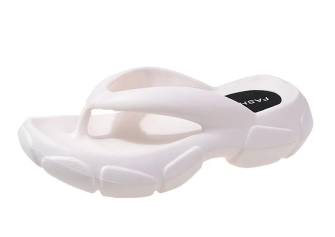 T-Rock Womens Flip Flops Slippers (White, UK Footwear Size System, Adult, Women, Numeric, Medium, 3) (B0D9822QS2) Amazon Price History, Amazon Price Tracker