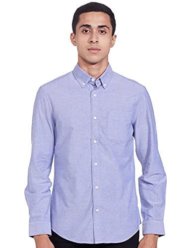 Image of Marks & Spencer Mens Solid Polyester Blend Collared Neck Regular Fit Easy Iron Shirt (Pack of 2)