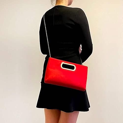 Image of Top Handle Faux Suede Clutch