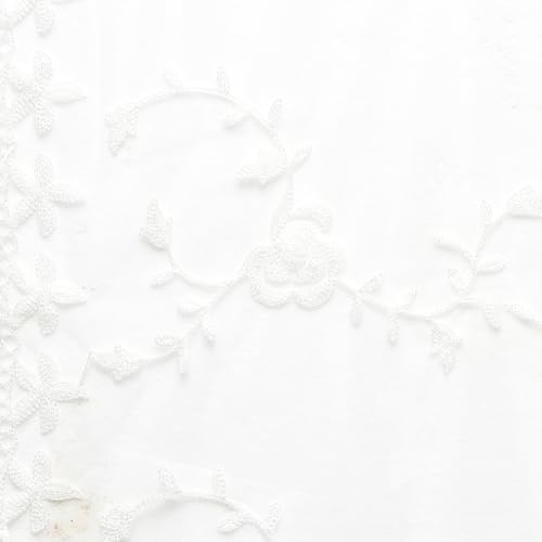 Image of Weavers Villa Net Floral Embroided Dupatta for Men