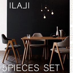 Amazon | 北欧モダンデザインダイニング【ILALI】イラーリ/5点セット