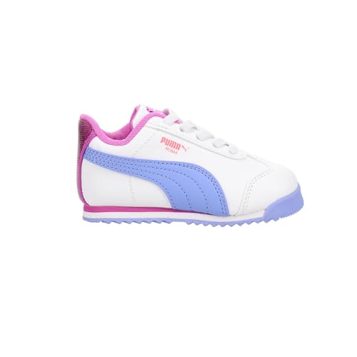 PUMA Toddler Girls Roma Glitz Glam Slip On Sneakers Shoes Casual - Purple, White