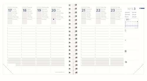 Recambio agenda 2023 TIME&LIFE MEDIUM Quo Vadis 540122Q papel blanco multilingüe