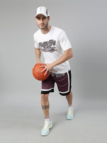 Image of XTEP PlayinBig Basketball Series, Basketball T-Shirts, Topwear, 100% Polyester, Basketball Inspired Style, Loose Fit, Basketbal Chest Print T-Shirt for Men (Multi Color Options)