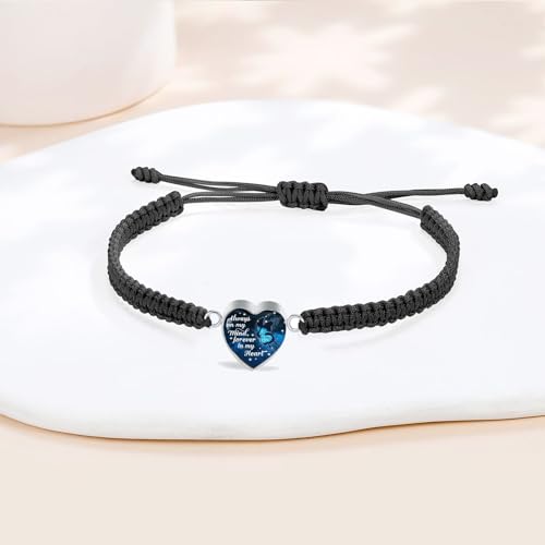 Heart Urn Bracelet Cremation Jewelry for Ashes for Women Memorial Human Ashes Keepsake Rope Bracelet4