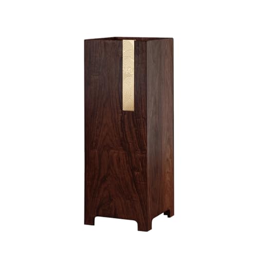 Seau à parapluie en bois massif design traditionnel carré