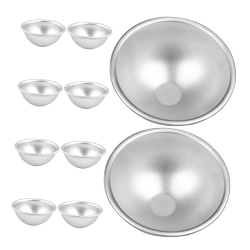 Cabilock 10 Pezzi Stampo per Torte Semisferico Alluminio Teglie Dome Nonstick per Budini Mousse e Dessert Rotondi Resistente e Facile da per Feste e Celebrazioni
