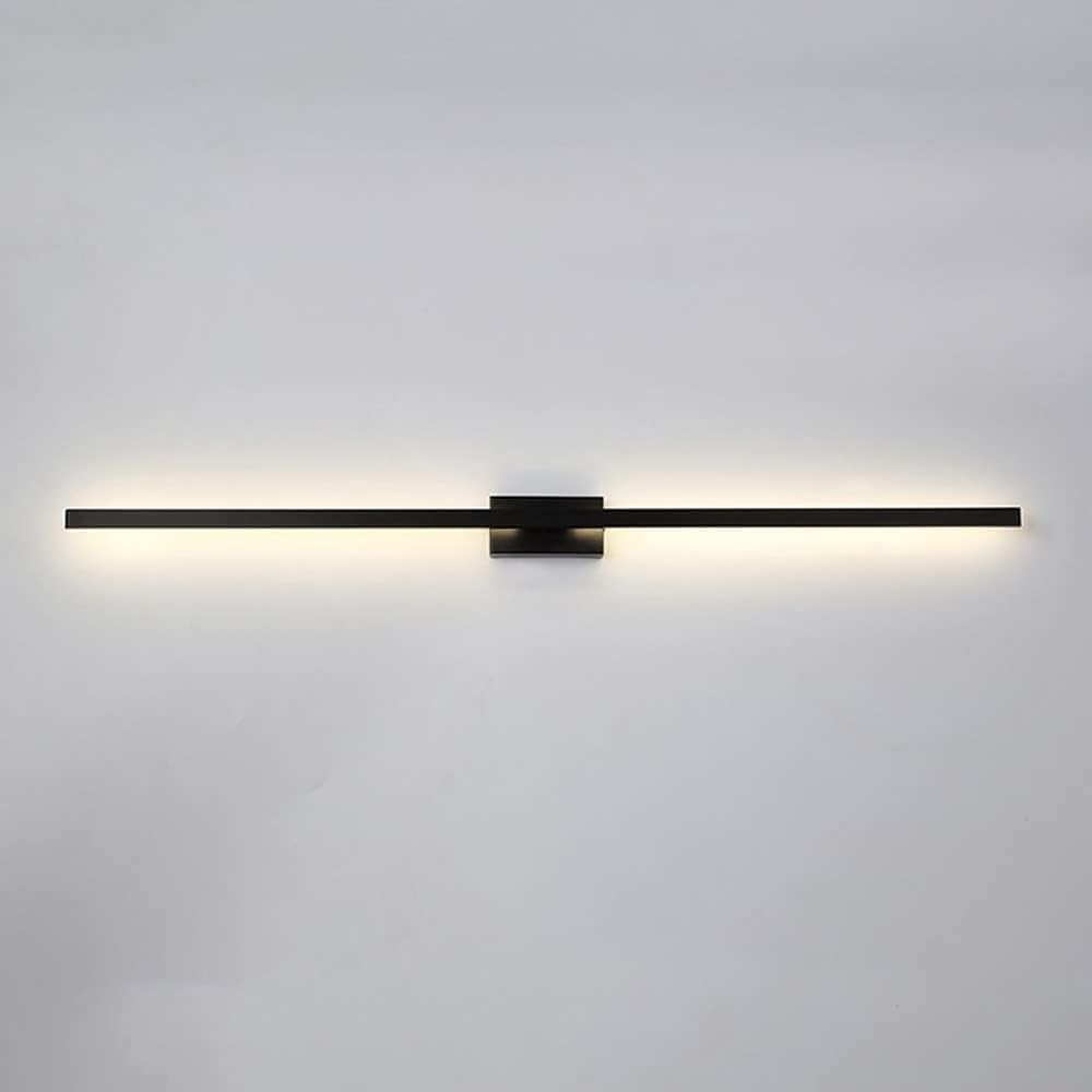 VDOQTLJT Wall Sconces 30W 3 Color Dimming Mount Lighting Fixture Black Sconce LED Linear Light 38.6in Vanity Lamp Living Room Bedroom Lamps Indoor Wash Lights