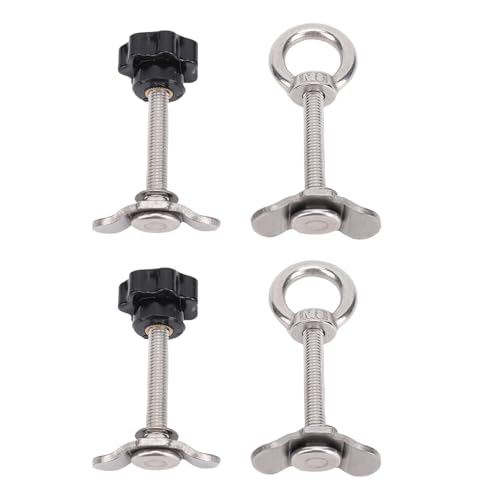 aqxreight Kit de Raccord d'écrou de Goujon fileté à Double Cosse en L M8x60mm en Acier Inoxydable Robuste pour Camion, Lit de Remorque, Camionnette de Commande RV en Acier Inoxydable avec Goujon