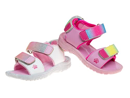 Image of Rugged Bear Girls Sport Active Summer Open Toe Sandals (Toddler)