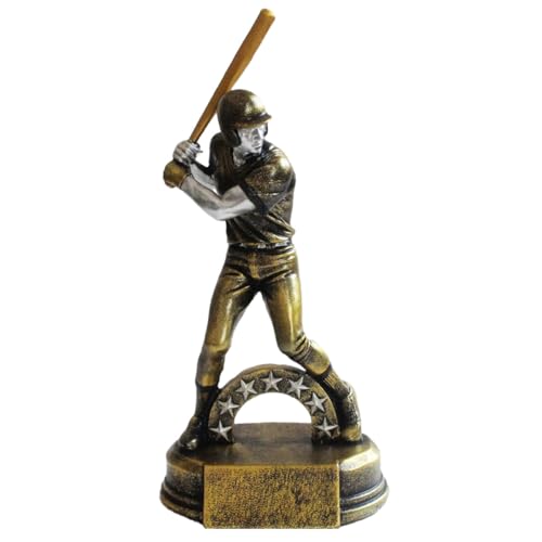 Ornement de joueur de baseball VALICLUD en résine café pour meuble TV - 2