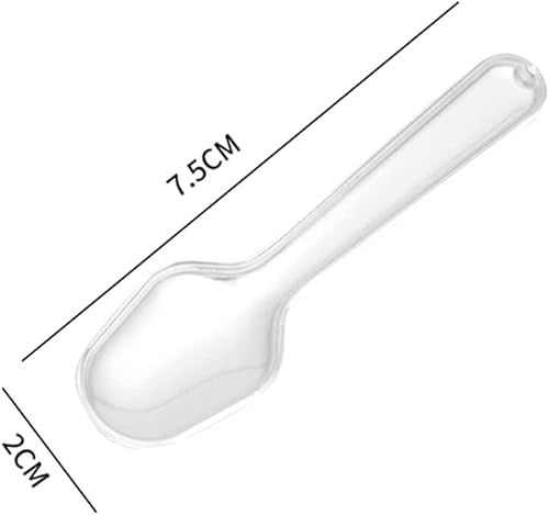 Miniatura 6 de 500 cucharas de degustación desechables transparentes, cucharas de plástico para alimentos, helados y postres congelados