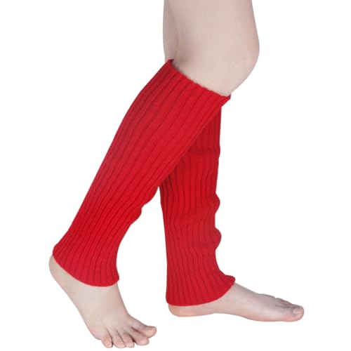 Image of FZBNSRKO Women Girls 80s Knit Leg Warmers Ribbed Long Leg Warmers for Party Sports Accessories