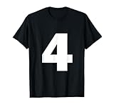 Photo Gallery number 4 big bold white four numeral group maglietta Photo Gallery number 4 big bold white four numeral group maglietta