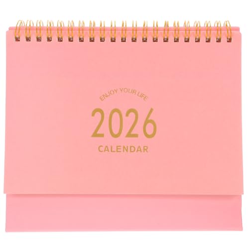 Nuobesty Calendario De Escritorio PequeñO 2026-2027 De Pie Plegable Planificador Mensual Compacto Para Oficina Hogar OrganizacióN De Fechas