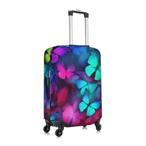 Colorful Butterfly Print Luggage Suitcase Covers Elastic Washable Luggage Protector Luggage Covers For Suitcase3