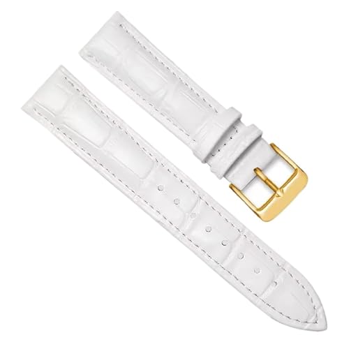 Correa de reloj piel EDVTK35 de cuero genuino negro de 12mm a 24mm