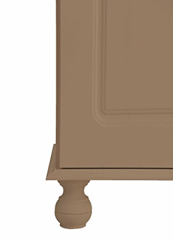 Image of APRODZ Solid Wood Sideboard Cabinet for Living Room | Wooden Storage Cabinet with 3 Drawers & 3 Doors | Kitchen Crockery Cabinet | Drawer Cabinet for Dining Room Bedroom & Home | 161x35x79 cmWaran Tan
