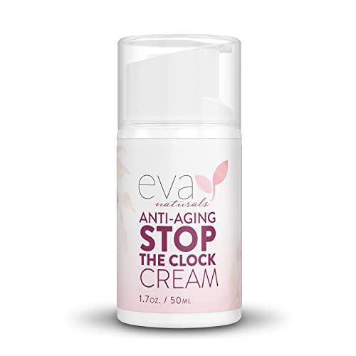 Eva Naturals Arrêtez le temps, crème anti-âge (50 ml) - Hydratant naturel pour le visage qui réduit visiblement les rides et donne un teint plus jeune Cover
