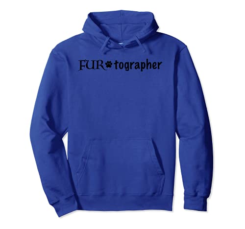 FURtographer Pet Photographer Animal Rescue Photography Pullover Hoodie, Blue