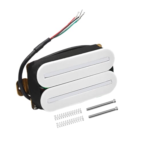 Micro Humbucker double rail céramique blanc et chromé aux finitions soignées
