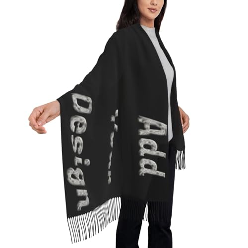 Custom Tassel Scarf Personalized Picture Text Warm Scarf Customized Cashmere Shawl Scarf for Woman Man3