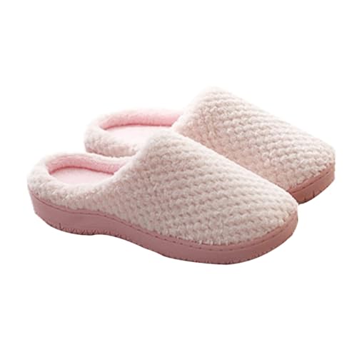 VANZACK Zapatillas de Invierno para Mujer Antideslizantes de Algodón con Forro Grueso de Felpa Cómodas y Transpirables Talla para Estar Casa