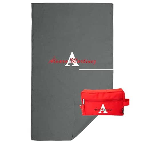 Pack neceser personalizado + toalla personalizada con nombre, toalla y neceser personalizado para deporte, actividades deportivsas, neceser y toalla para colegios