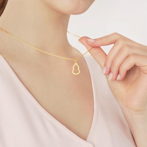 CHOW SANG SANG 999.9 24K Solid Gold Cultural Blessings Auspicious Gourd WULU Pendant for Women 92065P2