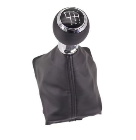 Car Passion Cuffia Leva Cambio Manuale + Pomello Compatibile con Audi A3 8P 2003-2013 Marce Cambio Manuale Set Completo Ricambio Auto