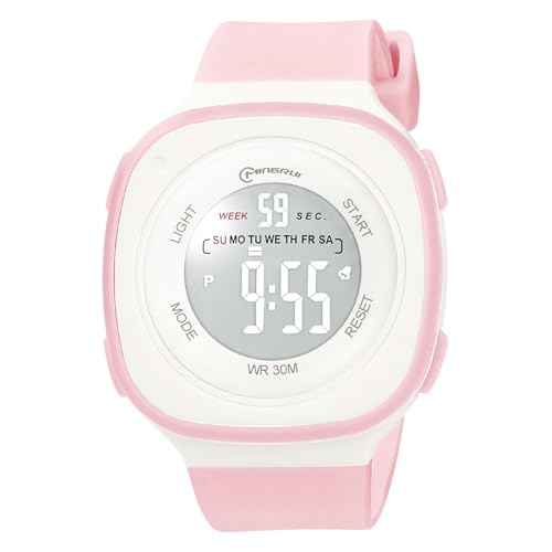 OFFCUP Kids Digital Watch 30m Waterproof Sports Toddler Watch PU Band Childrens Wrist Watches Cute LED Electrical Watches for Girl Boy Age 3-11 Indoor and Outdoor Childrens Day Gift (Purple-Ear)