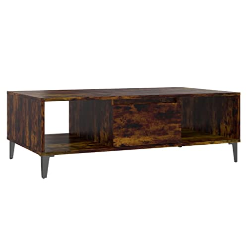 Mesa de centro de roble ahumado de facil limpieza para el hogar 4
