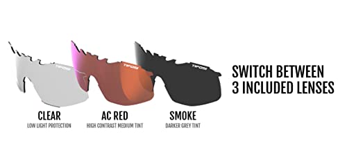 Tifosi Optics Sledge Sunglasses (Matte White, Smoke/Ac Red/Clear) #TOP1