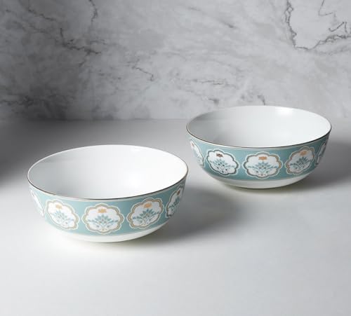 Image of India Circus by Krsnaa Mehta Regal Romance Bone China Crockery Dinner Set | for Dining & Gifting | Pack of 20 Pieces Set