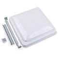Camp'N 14" Universal RV, Trailer, Camper, Motorhome Roof Vent Cover - Vent Lid Replacement (White 1 Pack)