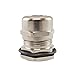 Cable Gland 0.51" ~ 0.71" (13.0mm ~ 18.0mm) Brass, Nickel Plated PG21 Silver MPG21 NC080