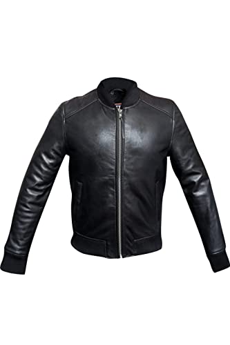Veste en napa noire OSX type bomber 1172, blouson en peau de mouton pour hiver taille S-3XL