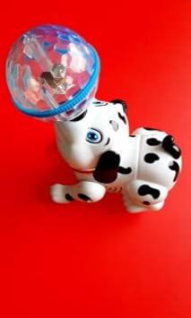 Beautifully Designed and Loving White Color Dancing Dog Toy with Music and Flashing Lights for Kids, 360 Degree Rotation.