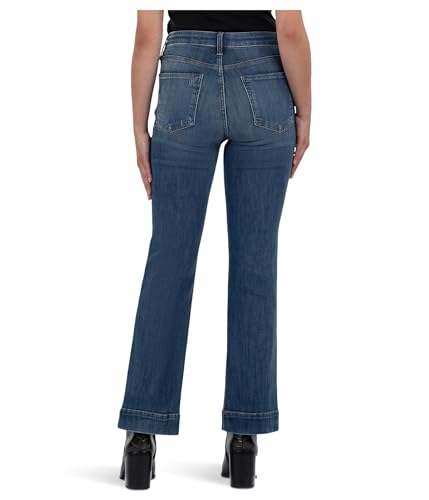 KUT from the Kloth Women's Petite Kelsey High Rise Fab Ab Ankle Flare with Wide Hem3