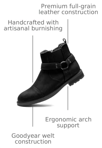 Image of Arkbird Chelsea Ankle Boots for Men Genuine Leather Oxford Casual and Formal Dress Boot
